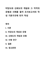 타당도와 신뢰도의 개념과 그 각각의 유형과 사례를 들어 조사보고서의 작성 기본구조에 의거 작성-1
