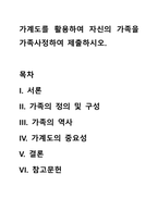 가계도를 활용하여 자신의 가족을 가족사정하여 제출하시오-1
