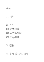 기업이 전략을 수립함에 있어 기업전략, 사업부전략, 그리고 기능전략으-2