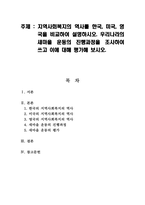 지역사회복지의 역사를 한국, 미국, 영국을 비교하여 설명하시오 우리나라-1