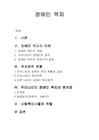 [사회복지]장애인복지-1