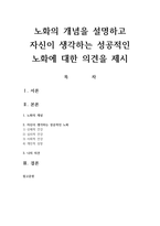 노화의 개념을 설명하고 자신이 생각하는 성공적인 노화에 대한 의견을 제시-1