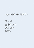 갈매기의 꿈 독후감 (갈매기의 꿈 줄거리 요약 및 갈매기의 꿈을 통해 얻은 교훈과 읽고 느낀점)-1