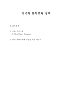 미국의 유아보육 정책-1