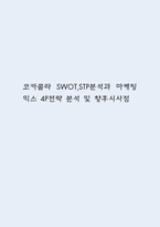 코카콜라 SWOT,STP분석과 마케팅믹스 4P전략 분석 및 향후시사점-1