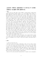소비자의 구매의사 결정과정의 각 단계 및 각 단계에 포함되는 요소들에 대해 설명하시오-1
