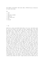 점점 치열해가는 경쟁 환경에서 기업의 성공과 실패는 고객만족(CSCustomer Satisfaction)과 지속적인 측정과 관리를-1