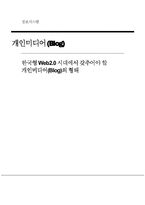 [개인미디어, 블로그] 한국형 Web2.0 시대에서 갖추어야 할 개인미디어(Blog)의 형태-1