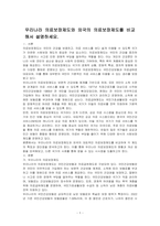 우리나라 의료보장제도와 외국의 의료보장제도를 비교해서 설명하세요-1