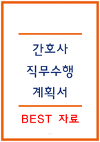 간호사 직무수행계획서-1