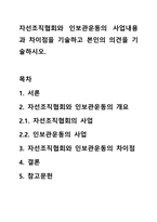 자선조직협회와 인보관운동의 사업내용과 차이점을 기술하고 본인의 의견을 기술하시오.-1