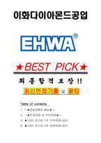 이화다이아몬드공업 면접기출(최신)+꿀팁[최종합격!] +1000대기업 1차 직무면접 + 2차 임원면접 최종합격자 답안-1