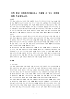가족 중심 사례관리(개입)에서 가용할 수 있는 자원에 대해 작성해보시오-1