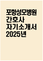 [포항성모병원 자기소개서] 2025년 포항성모병원 간호사 자소서 합격예문 포항성모병원 간호사 자기소개서 포항성모병원 신규간호사 지원동기 포항성모병원 자소서-1