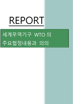세계무역기구 WTO의 주요협정내용과 의의에 대해 논하시오-1