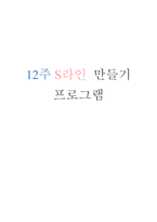 [웨이트 트레이닝] 12주 S라인 만들기 프로그램-1