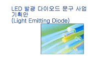 [창업론]LED 발광 다이오드 문구 사업 기획안-1