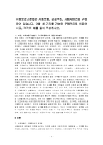 사회보장기본법은 사회보험, 공공부조, 사회서비스로 구성되어 있습니다 이들 세 가지를 가능한 구체적으로 비교하시고, 각각의 예를 들어 작성하시오-1