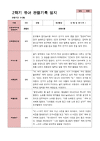 만 4세 22명 2학기 관찰일지와 부모상담일지  - 평가제-1