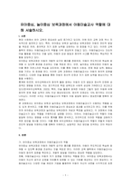 유아중심, 놀이중심 보육과정에서 아동미술교사 역할에 대해 서술하시오-1