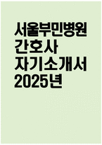 [서울부민병원 자기소개서] 2025년 서울부민병원 간호사 자소서 합격예문 서울부민병원 간호사 자기소개서 서울부민병원 신규간호사 지원동기 서울부민병원 자소서-1