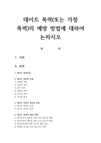 데이트 폭력의 예방 방법에 대하여 논하시오-1