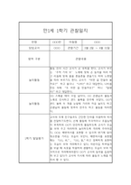 만1세 20명 1년 관찰일지 (발달평가 첨부/80Page분량)-4