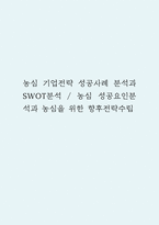 농심 기업전략 성공사례 분석과 SWOT분석 / 농심 성공요인분석과 농심을 위한 향후전략수립-1