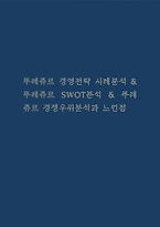 뚜레쥬르 경영전략 사례분석 & 뚜레쥬르 SWOT분석 & 뚜레쥬르 경쟁우위분석과 느낀점-1