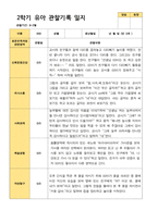 2학기 서류 유아 관찰일지와 발달평가와 상담일지  만 3세 21명 63p -평가제-2