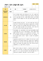 2학기 서류 유아 관찰일지와 발달평가와 상담일지  만 3세 21명 63p -평가제-3