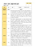 2학기 서류 유아 관찰일지와 발달평가와 상담일지  만 3세 21명 63p -평가제-10