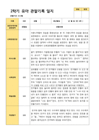 2학기 서류 유아 관찰일지와 발달평가와 상담일지  만 3세 21명 63p -평가제-18