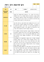 2학기 서류 유아 관찰일지와 발달평가와 상담일지  만 3세 21명 63p -평가제-19