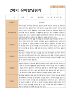 평가제 유아발달평가와 상담일지  2학기 만 3세 21명-4