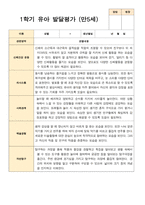 유아발달평가 만 5세 21명 1학기 2학기 -평가제-2