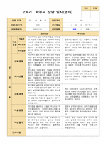 평가제 2학기 영아관찰일지와 부모상담일지  만 1세 12명-13