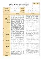 평가제 2학기 영아관찰일지와 부모상담일지  만 1세 12명-15