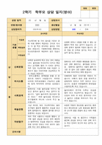 평가제 2학기 영아관찰일지와 부모상담일지  만 1세 12명-16