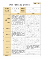 평가제 2학기 영아관찰일지와 부모상담일지  만 1세 12명-18