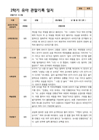 평가제 2학기 유아관찰일지와 발달평가와 상담일지 만 3세 21명-20