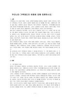 우리나라 가족제도의 변화에 대해 토론하시오-1