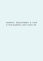 BCG매트릭스 개념,효과,한계점분석 및 국내,해외 대기업 BCG매트릭스 분석과 나의생각 정리-1