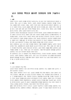 남녀 대화법 특징과 올바른 대화법에 대해 기술하시오-1