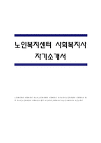 노인복지센터 사회복지사 자기소개서 (노인복지센터 사회복지사 최종합격 자소서)-1