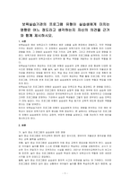 보육실습기관의 프로그램 유형이 실습생에게 미치는 영향은 어느 정도라고 생각하는지 자신의 의견을 근거와 함께 제시하시오-1