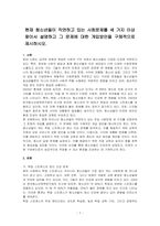 현재 청소년들이 직면하고 있는 사회문제를 세 가지 이상 찾아서 설명하고 그 문제에 대한 개입방안을 구체적으로  제시하시오-1