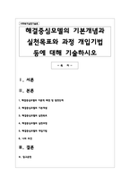해결중심모델의 기본개념과 실천목표와 과정 개입기법 등에 대해 기술하시오-1