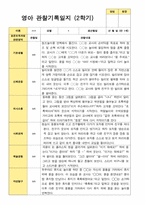 평가제 만 1세 2학기 영아 관찰일지와  상담일지 12명-7