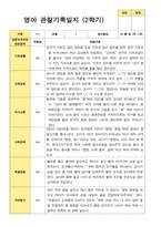 평가제 만 1세 2학기 영아 관찰일지와  상담일지 12명-8